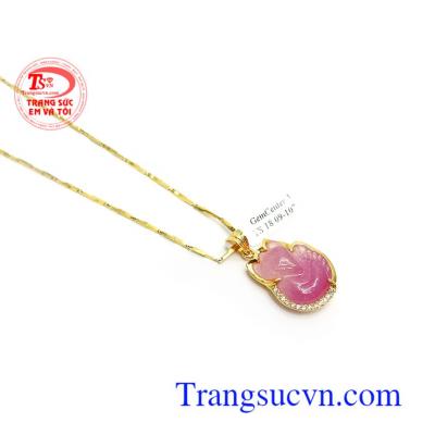 Bộ dây chuyền nữ thời trang phong thủy. Bộ Dây Hồ Ly Sapphire May Mắn