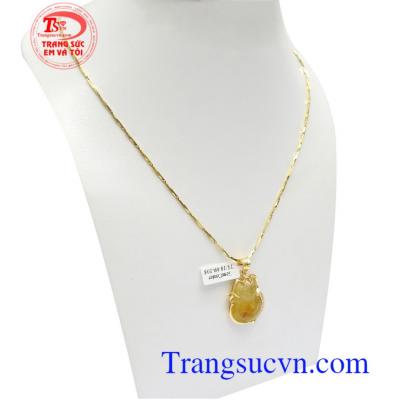 Bộ Dây Chuyền Hồ Ly Thạch Anh là sản phẩm thạch anh tóc thiên nhiên mang lại nhiều may mắn sức khỏe cho người đeo