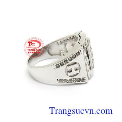 Nhẫn nam vàng trắng là dòng sản phẩm cao cấp được nhiều người ưa chuộng