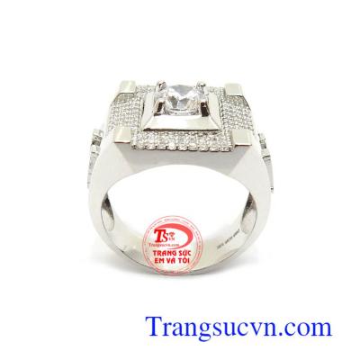 Nhẫn Nam Hàn Quốc Đính Đá Mạnh Mẽ phù hợp nhiều phong cách thời trang khác nhau, là dòng sản phẩm được rất nhiều người ưa chuộng