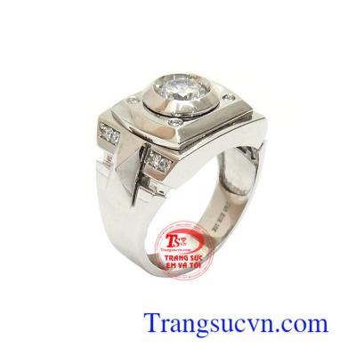 Nhẫn Nam Hàn Quốc Thời Thượng vàng trắng 10k chế tác tinh xảo, độc đáo, đeo hợp thời trang, mang lại sự sang trọng, phong cách và thời trang