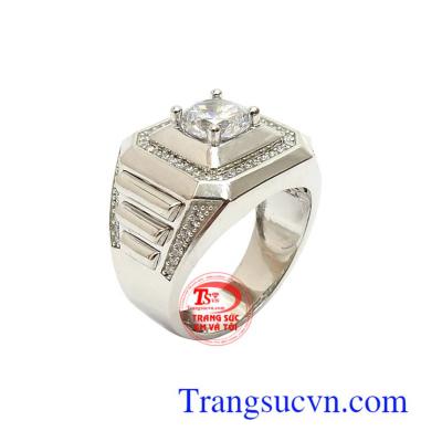 Nhẫn Nam Korea Thời Trang vàng trắng 10k bền đẹp, chất lượng, kiểu dáng thời trang