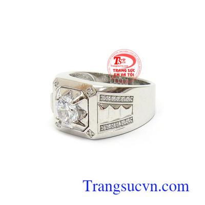 Nhẫn nam đính đá phù hợp nhiều phong cách thời trang