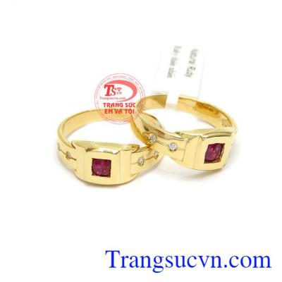 Nhẫn cưới hạnh phúc giản đơn 