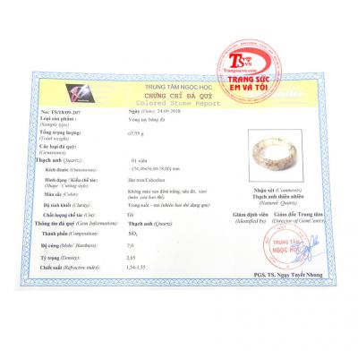 Giấy kiểm định từ trung tâm ngọc học