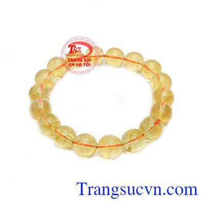 Chuỗi thạch anh vàng 11 ly trong suốt vô cùng tinh tế và đẹp mắt.