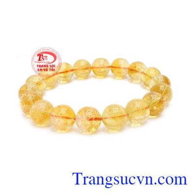 Chuỗi thạch anh vàng 11 ly đẹp thích hợp cho người mệnh kim.