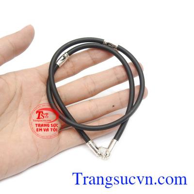 Dây da bọc bạc kiểu nike