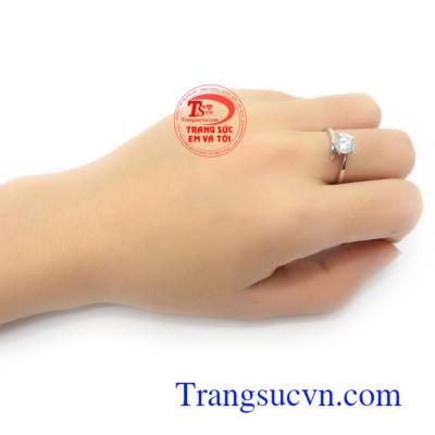 Nhẫn Nữ Vàng Trắng Thời Trang