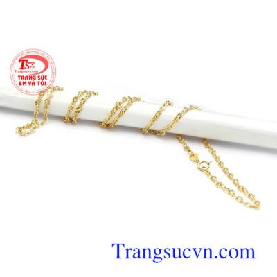Dây chuyền vàng Ý 18k nhập khẩu nguyên chiếc