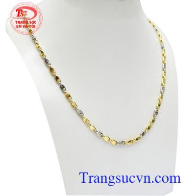 Dây Chuyền Italy 18k Mạnh Mẽ kiểu dáng mới lạ, độc đáo, đường nét tinh tế, mang lại sự mạnh mẽ, cá tính và đẳng cấp phái mạnh
