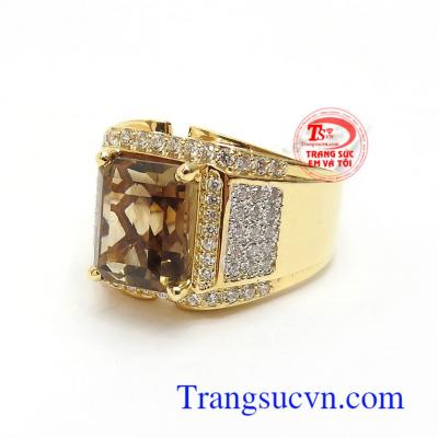 Nhẫn Nam Thạch Anh Thời Trang kiểu dáng thời trang, sang trọng, mang lại sự mạnh mẽ, cá tính và phong cách riêng cho phái mạnh