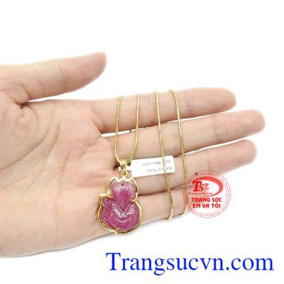 Hãy dành tặng cho người phụ nữ của bạn bộ trang sức phong thủy này! Bộ trang sức hồ ly ruby đẹp