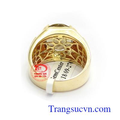 Nhẫn nam gắn thạch anh may mắn trong phong thủy thạch anh là loại đá có tác dụng giúp con người tránh khỏi những từ trường tiêu cực, là lá bùa may mắn bình an cho người đeo