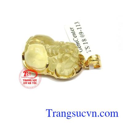 Mặt tỳ hưu vàng may mắn mang ý nghĩa phong thủy, tốt trong việc kinh doanh