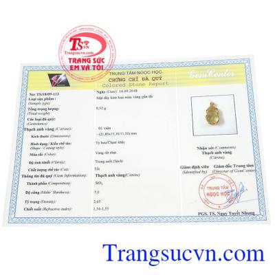 Giấy kiểm định từ trung tâm ngọc học