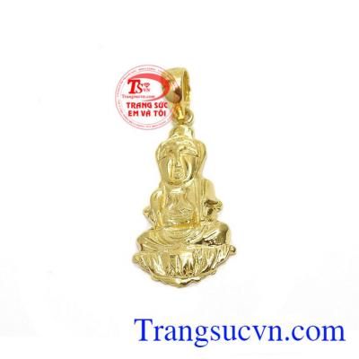 Mặt dây phật bà quan âm vàng 18k