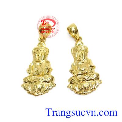Mặt Dây Chuyền Vàng. Mặt dây phật bà quan âm vàng 18k