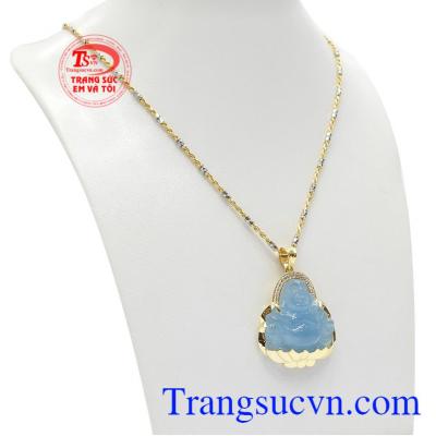 Bộ trang sức di lặc aquamarine là một bộ sản phẩm mới với đá aquamarine thiên nhiên.