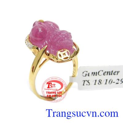 Nhẫn tỳ hưu ruby thành công