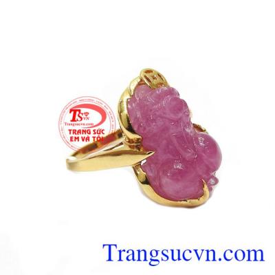 Nhẫn tỳ hưu ruby thành công là sản phẩm được phái nữ ưa thích