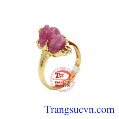 Nhẫn ruby tỳ hưu đại cát