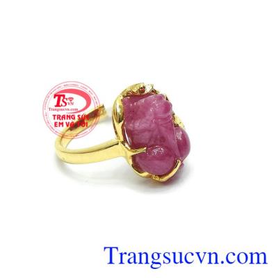 Nhẫn tỳ hưu ruby hưng thịnh hợp với người mệnh thổ và mệnh hỏa