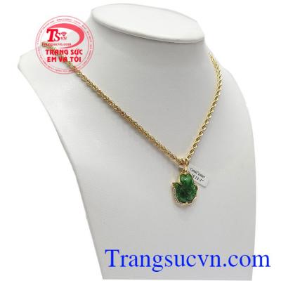 Sản phẩm hồ ly đẹp, ngọc cẩm thạch thiên nhiên mang lại nhiều may mắn. Bộ dây chuyền hồ ly kiêu sa