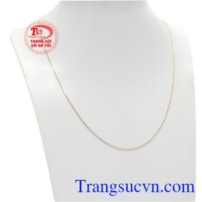 Dây chuyền vàng hồng 10k đẹp được chế tác tinh tế, nhẹ nhàng mang đến cho phái nữ một sản phẩm hoàn hảo.
