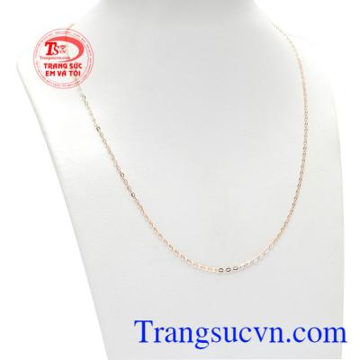 Dây chuyền nữ duyên dáng vàng hồng được chế tác từ vàng 10k