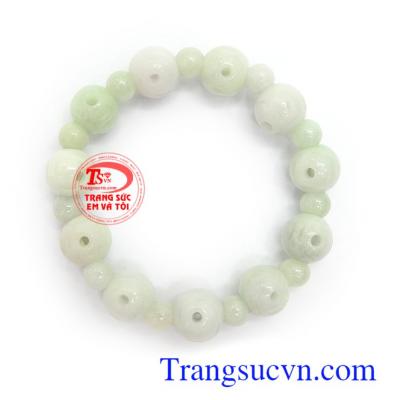 Chuỗi tay ngọc cẩm thạch bình an kiểu dáng độc đáo, mới lạ, chất lượng ngọc đảm bảo
