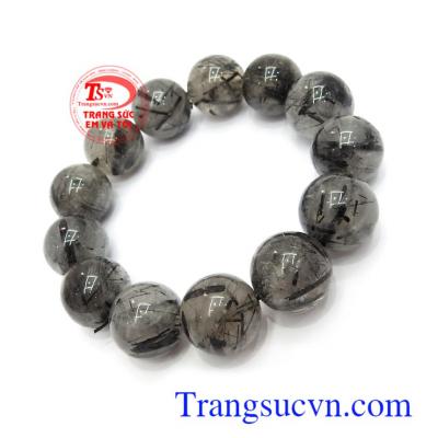 Chuỗi tay thạch anh tóc đen thiên nhiên đẹp