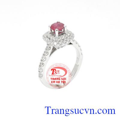 Nhẫn ruby phú quý là sản phẩm đá ruby thiên nhiên mang lại nhiều may mắn, sức khỏe