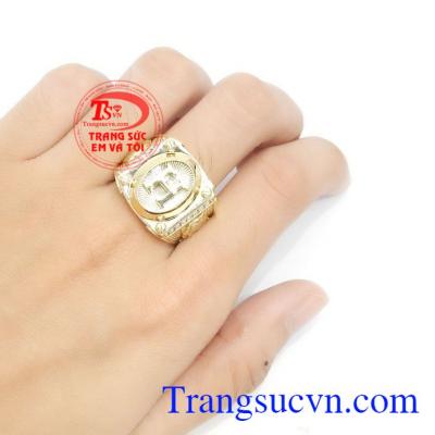 Nhẫn vàng chữ H 18k