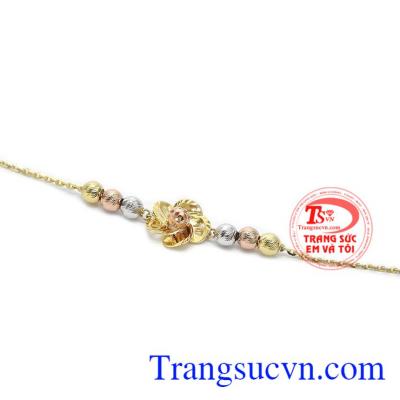 Lắc tay nữ hoa vàng 10k món quà ý nghĩa dành tặng phái đẹp