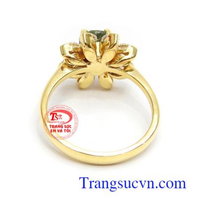Nhẫn nữ gắn đá quý Sapphire vàng 14k đẳng cấp thời trang