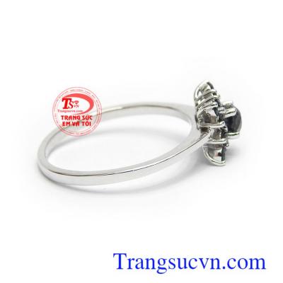 Nhẫn nữ Sapphire vàng 14k phú quý kiểu dáng đẹp, chất lượng cao