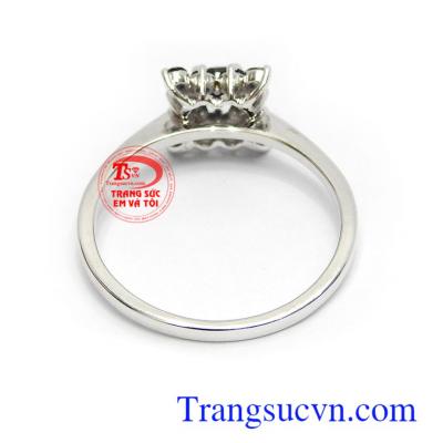 Nhẫn nữ vàng tây gắn đá quý thiên nhiên cao cấp