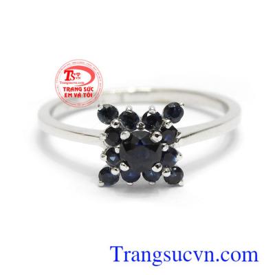 Nhẫn nữ Sapphire vàng 14k phú quý