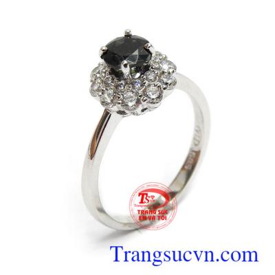 Nhẫn nữ vàng Sapphire hưng vượng