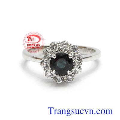 Nhẫn nữ vàng Sapphire hưng vượng vàng 14k kiểu dáng đẹp, chất lượng cao
