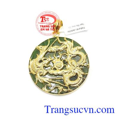 Mặt ngọc rồng phượng 14k