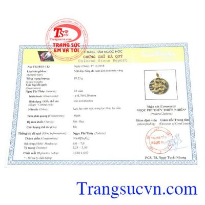 Giấy kiểm định từ trung tâm ngọc học