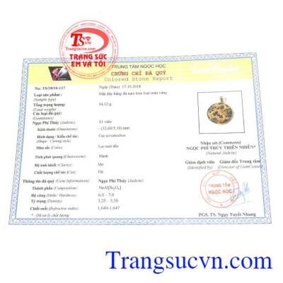 Giấy kiểm định từ trung tâm ngọc học