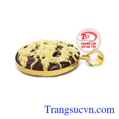 Mặt rồng vàng thạch anh tóc được các bạn nam ưa thích