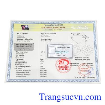 Sản phẩm có giấy kiểm định đá quý