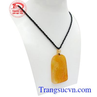 Mặt dây Quan vân trường mã não mạnh mẽ