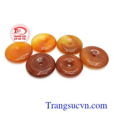 Đồng xu mã não thiên nhiên may mắn bình an, có tác dụng giải trừ tà khí, tiểu nhân