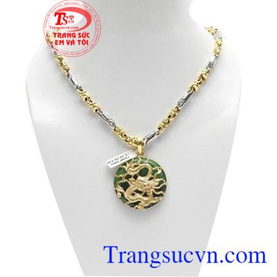Bộ dây mặt ngọc rồng vàng 