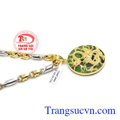 Bộ dây mặt ngọc rồng vàng  được các bạn nam ưa thích